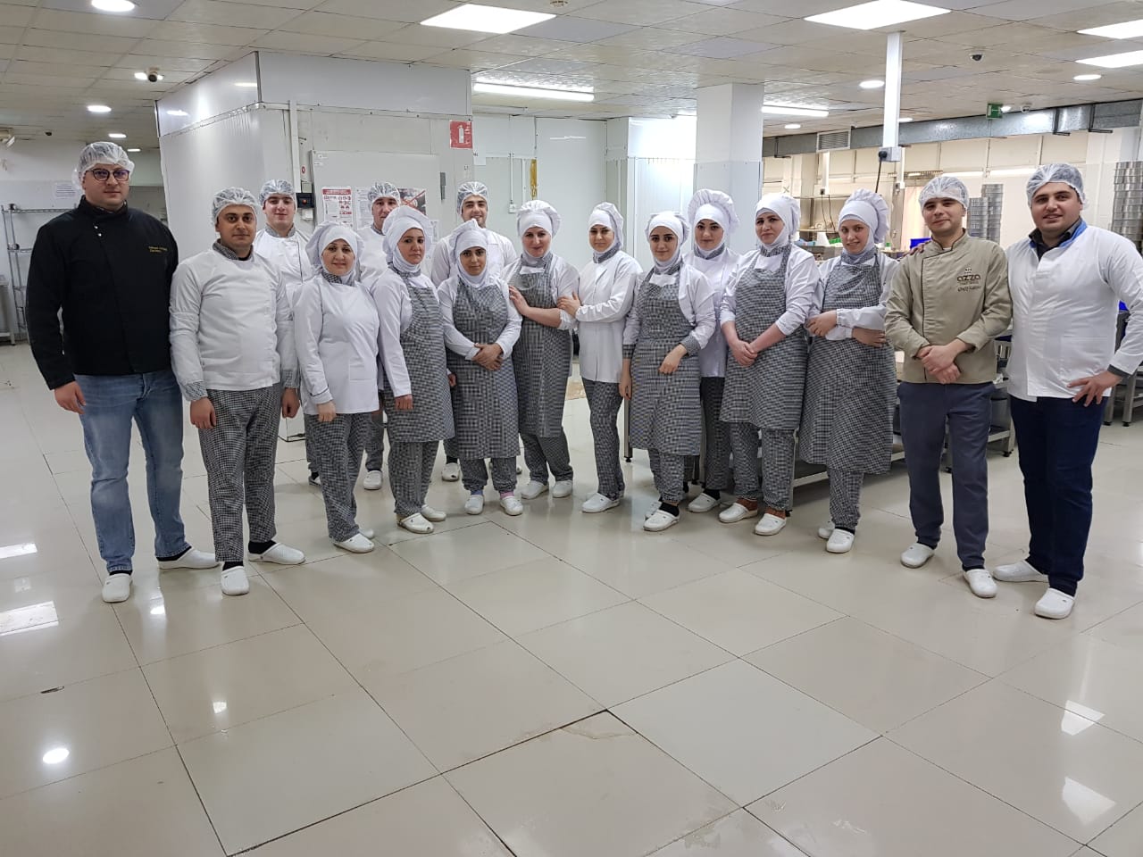 Azza confectionery team in production kitchen